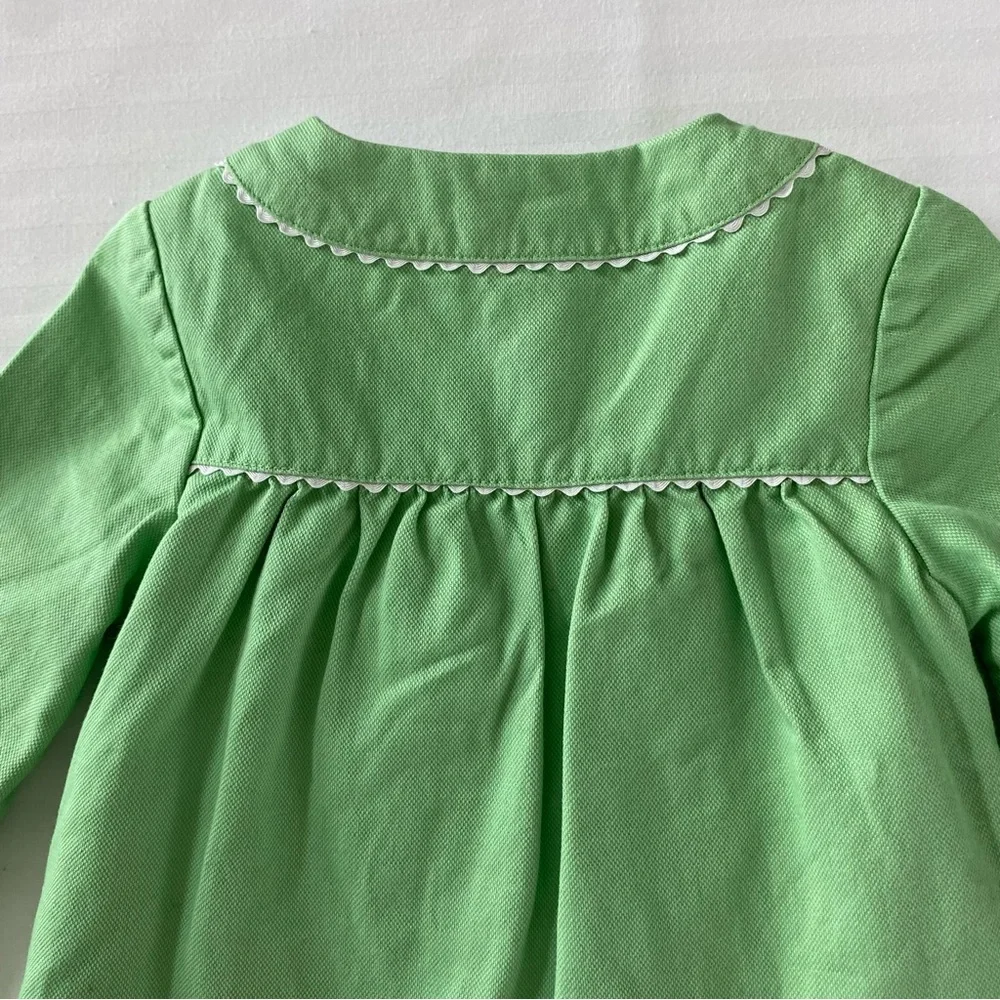 Janie Jack Jacket Size 6 12 Months Green Spring Coat Easter Lined Girls Pockets